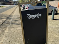 Stoepbord tongerlo in metaal op wielen - afbeelding 5 van  5