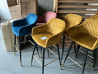 Stoffen barstoel (6x) - afbeelding 3 van  4