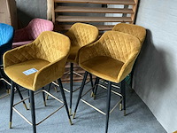 Stoffen barstoel (6x) - afbeelding 4 van  4