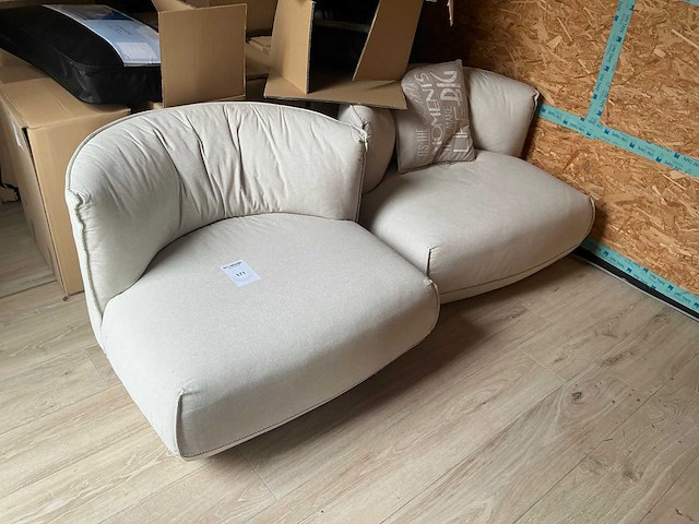 Stoffen fauteuil (2x) - afbeelding 1 van  3
