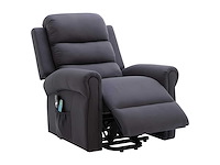 Stoffen massagestoel met elektrische lift - anthracite grey - afbeelding 3 van  8