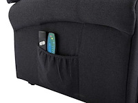 Stoffen massagestoel met elektrische lift - anthracite grey - afbeelding 7 van  8