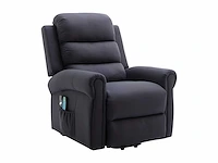 Stoffen massagestoel met elektrische lift - anthracite grey - afbeelding 2 van  7