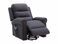 Stoffen massagestoel met elektrische lift - anthracite grey - afbeelding 3 van  7