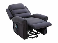 Stoffen massagestoel met elektrische lift - anthracite grey - afbeelding 4 van  7