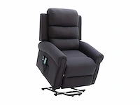 Stoffen massagestoel met elektrische lift - anthracite grey - afbeelding 5 van  7