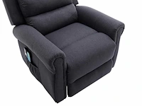 Stoffen massagestoel met elektrische lift - anthracite grey - afbeelding 6 van  7