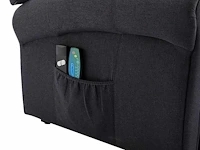 Stoffen massagestoel met elektrische lift - anthracite grey - afbeelding 7 van  7