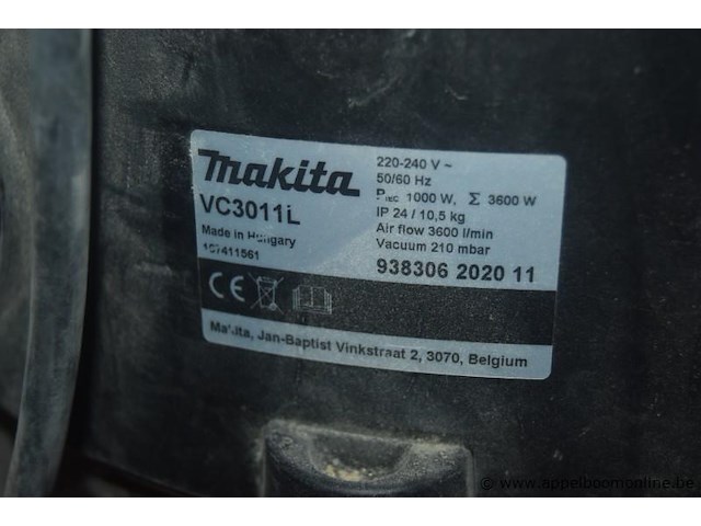Stofzuiger makita vc3011l - afbeelding 2 van  3