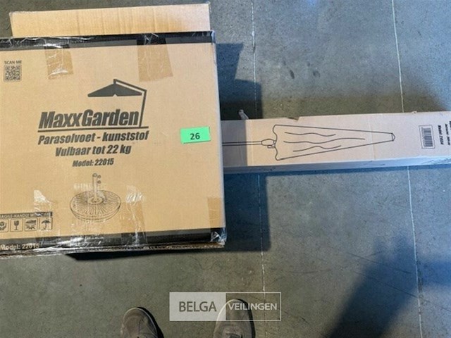 Stokparasol 3 m - antraciet - met kunstof voet - afbeelding 3 van  3