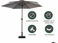 Stokparasol 3 m - antraciet - afbeelding 1 van  3