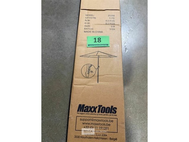 Stokparasol 3 m - blauw - afbeelding 3 van  3