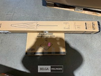 Stokparasol 3 m - taupe - met kunstof voet op wielen - afbeelding 3 van  3