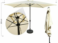 Stokparasol 3 m - wit - afbeelding 1 van  3