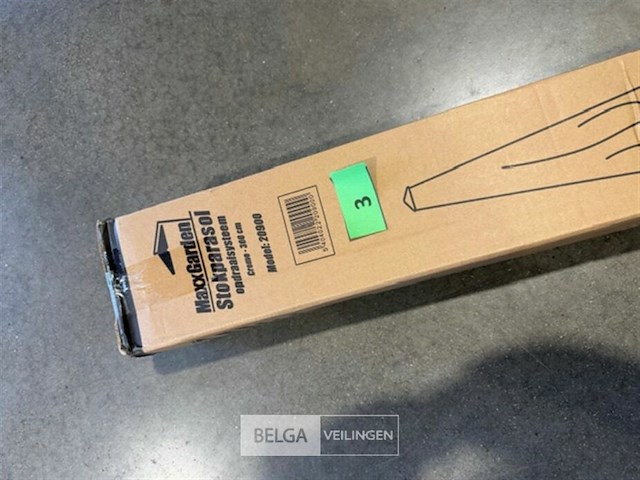 Stokparasol 3 m - wit - afbeelding 3 van  3