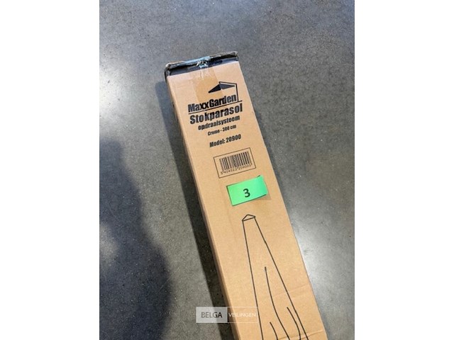 Stokparasol 3 m - wit - afbeelding 3 van  3