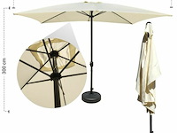 Stokparasol 3 m - wit - afbeelding 2 van  3