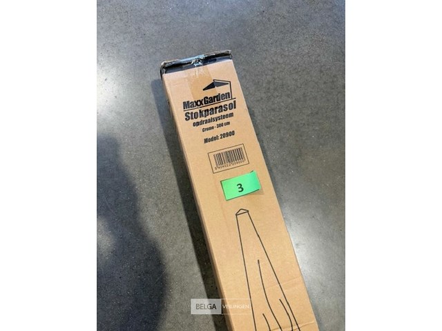 Stokparasol 3 m - wit - afbeelding 3 van  3