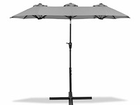 Stokparasol xxl - 300 x 150 cm antraciet incl kruisvoet - afbeelding 2 van  4