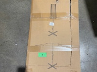 Stokparasol xxl - 300 x 150 cm antraciet incl kruisvoet - afbeelding 4 van  4
