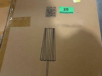 Stokparasol xxl - 300 x 150 cm taupe incl kruisvoet - afbeelding 3 van  3