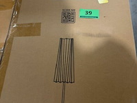 Stokparasol xxl - 300 x 150 cm taupe incl kruisvoet - afbeelding 4 van  4
