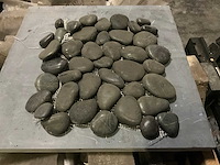 Stones & mosaics zwart grote partij mozaïek tegel in keien - afbeelding 1 van  4