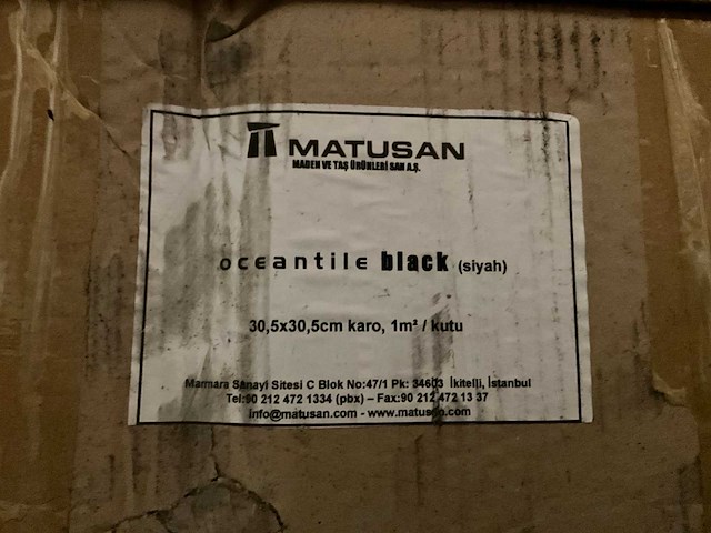 Stones & mosaics zwart grote partij mozaïek tegel in keien - afbeelding 4 van  4