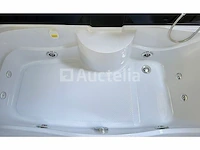 Stoomcabine met massagebad - rechthoekig - wit bad met zwarte cabine 170x85x220 cm - afbeelding 5 van  5