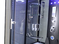 Stoomcabine met massagebad - rechthoekig - wit bad met zwarte cabine 170x85x225 cm - afbeelding 5 van  10