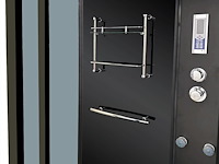 Stoomcabine met massagebad - rechthoekig - zwart bad met zwarte cabine 170x85x220 cm - afbeelding 2 van  4