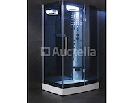 Stoomcabine rechthoekig - zwarte cabine met witte bodemplaat 120x90x215 cm (rechtse opstelling) - afbeelding 3 van  3