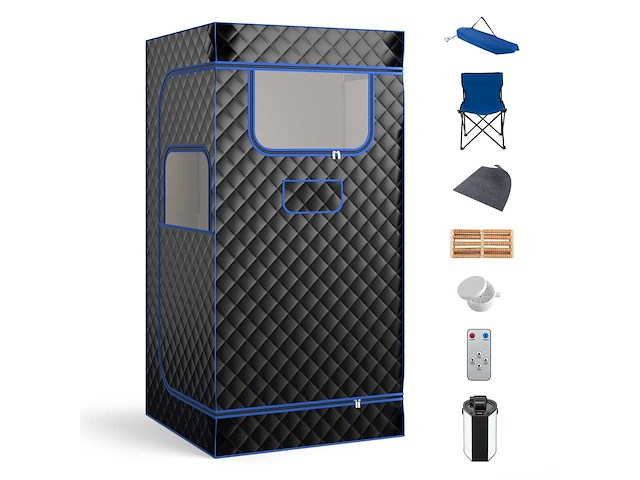 Stoomsauna, thuissauna, geïntegreerde saunacabine met 3-liter stoomgenerator - afbeelding 3 van  7