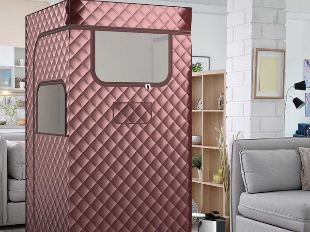 Stoomsauna, thuissauna, geïntegreerde saunacabine met 3-liter stoomgenerator - afbeelding 1 van  5