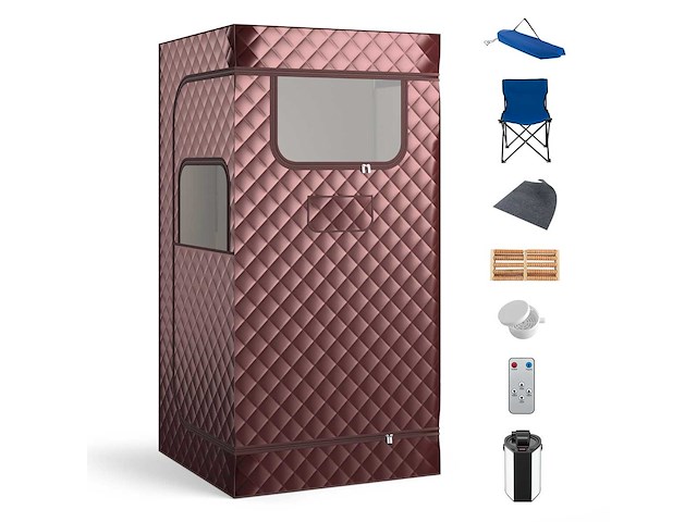 Stoomsauna, thuissauna, geïntegreerde saunacabine met 3-liter stoomgenerator - afbeelding 3 van  3