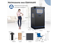 Stoomsauna, thuissauna, geïntegreerde saunacabine met 3-liter stoomgenerator - afbeelding 8 van  11