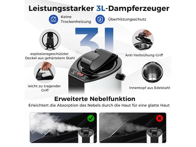 Stoomsauna, thuissauna, geïntegreerde saunacabine met 3-liter stoomgenerator - afbeelding 10 van  11