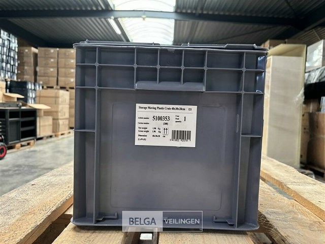 Storage moving plastic crate ± 40x30x28 - afbeelding 2 van  4