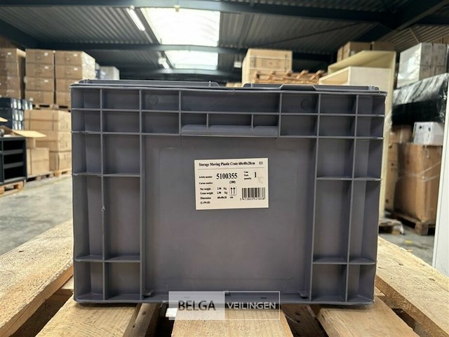Storage moving plastic crate ± 60x40x28 - afbeelding 2 van  4