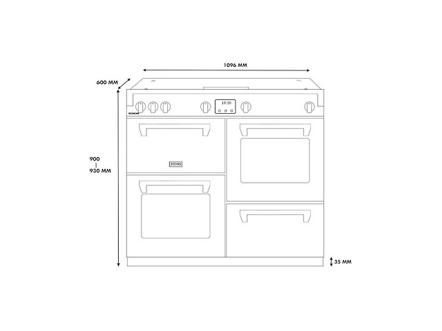 Stoves richmond deluxe 110 op inductie - afbeelding 2 van  2