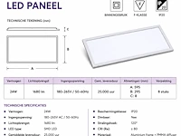 Strak led paneel – 24w – 6400k koud wit – ip20 – zodiac-24 (16 stuks) - afbeelding 5 van  5