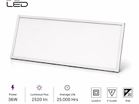 Strak led paneel – 36w – 4200k neutraal wit – ip20 – zodiac-36 (8 stuks) - afbeelding 4 van  5