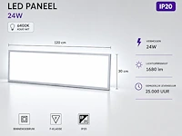 Strak led paneel – 36w – 6400k koud wit – ip20 – zodiac-36 (16 stuks) - afbeelding 3 van  5
