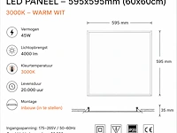 Strak led paneel – 45w – 3000k warm wit – ip20 – galaksi (8 stuks) - afbeelding 5 van  5