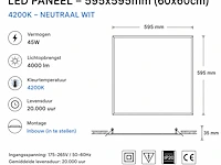 Strak led paneel – 45w – 4200k neutraal wit – ip20 – galaksi (16 stuks) - afbeelding 5 van  5