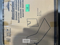 Strandmat opvouwbaar- strandstoel - 2 stuks - grijs - afbeelding 2 van  2