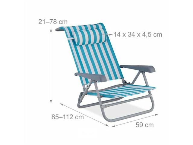 Strandstoel set 2 stuks - afbeelding 6 van  7