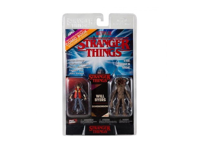 Stranger things - will byers en demogorgon - actiefigurenset - incl. strip - afbeelding 1 van  6