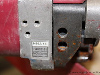 Strapping tool bosch, h46a 16, 18v, met accu, met rol groene band, op trolley, werking niet gekend - afbeelding 3 van  4