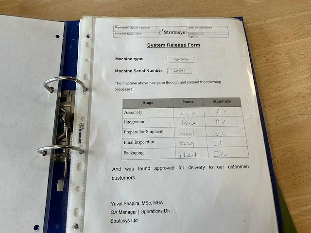 Stratasys - objet 30 pro - 3d printer - afbeelding 17 van  35